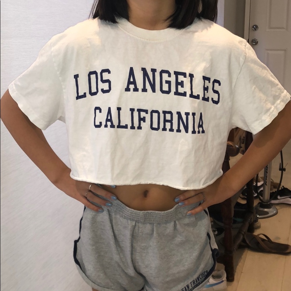 brandy melville - white LOS ANGELES t-shirt